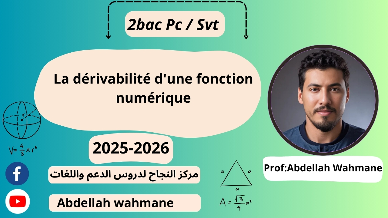la dérivabilité d&rsquo;une fonction numérique